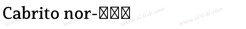 Cabrito nor字体转换